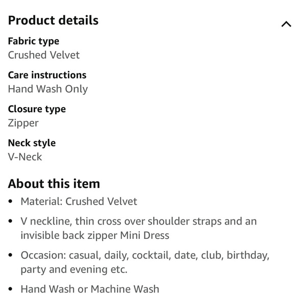 Purple Velvet Spaghetti strapped, V neck dress. Never been worn. Size XL. - Picture 8 of 8